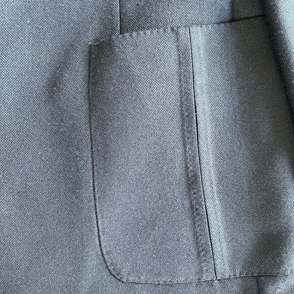 Vintage Lanvin men’s Navy Blue Two Button Blazer Jacket military gold - Picture 7 of 13